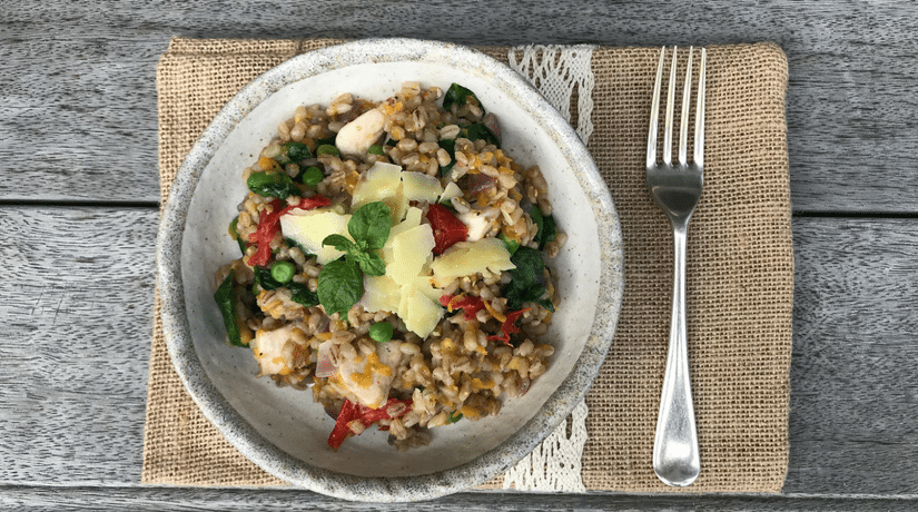 Organic Barley Risotto with Chicken