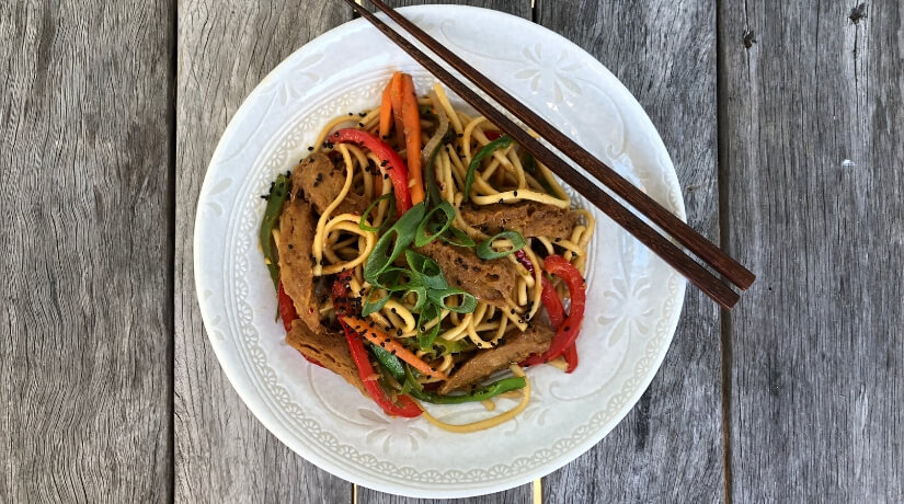 Vegetable Stir Fry with Gluten