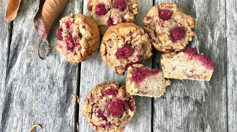 GF Banana & Raspberry Muffins