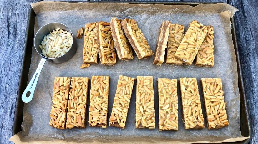 Caramelised Honey & Almond Slice