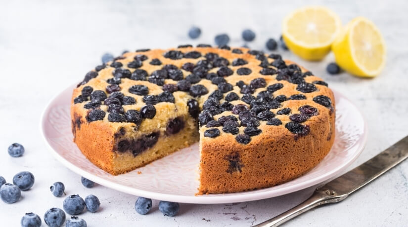 GF Blueberry & Lemon Cake