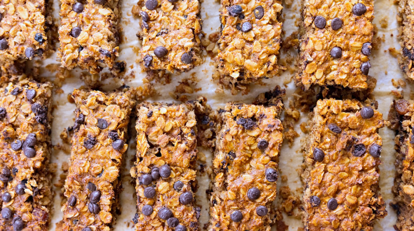 Banana Oat Choc Bars