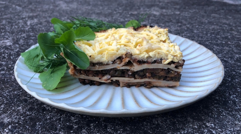 Mushroom and Lentil Lasagna